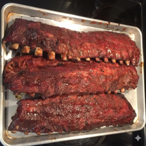 Half rack of baby back ribs