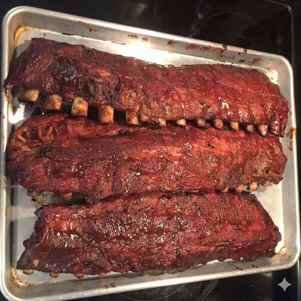Half rack of baby back ribs